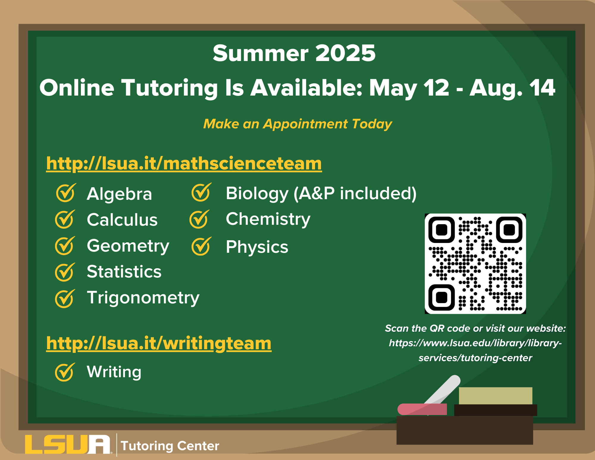 Tutoring Center Virtual Summer 2025 Flyer