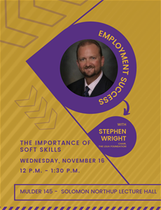Poster with information about speaker